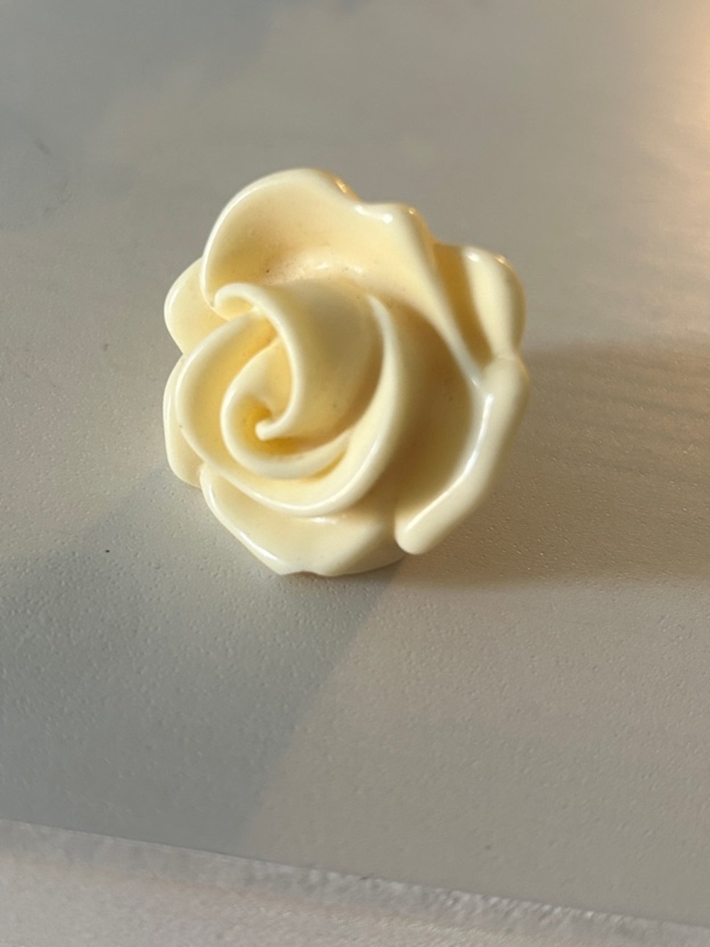Cream Rose ivory Statement Ring - Women Jewelry